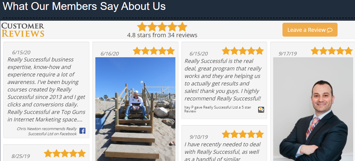 What our members say about Really Successful